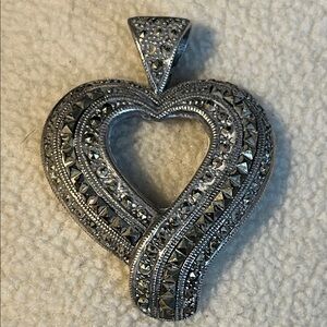 Elegant Silver Heart Pendant